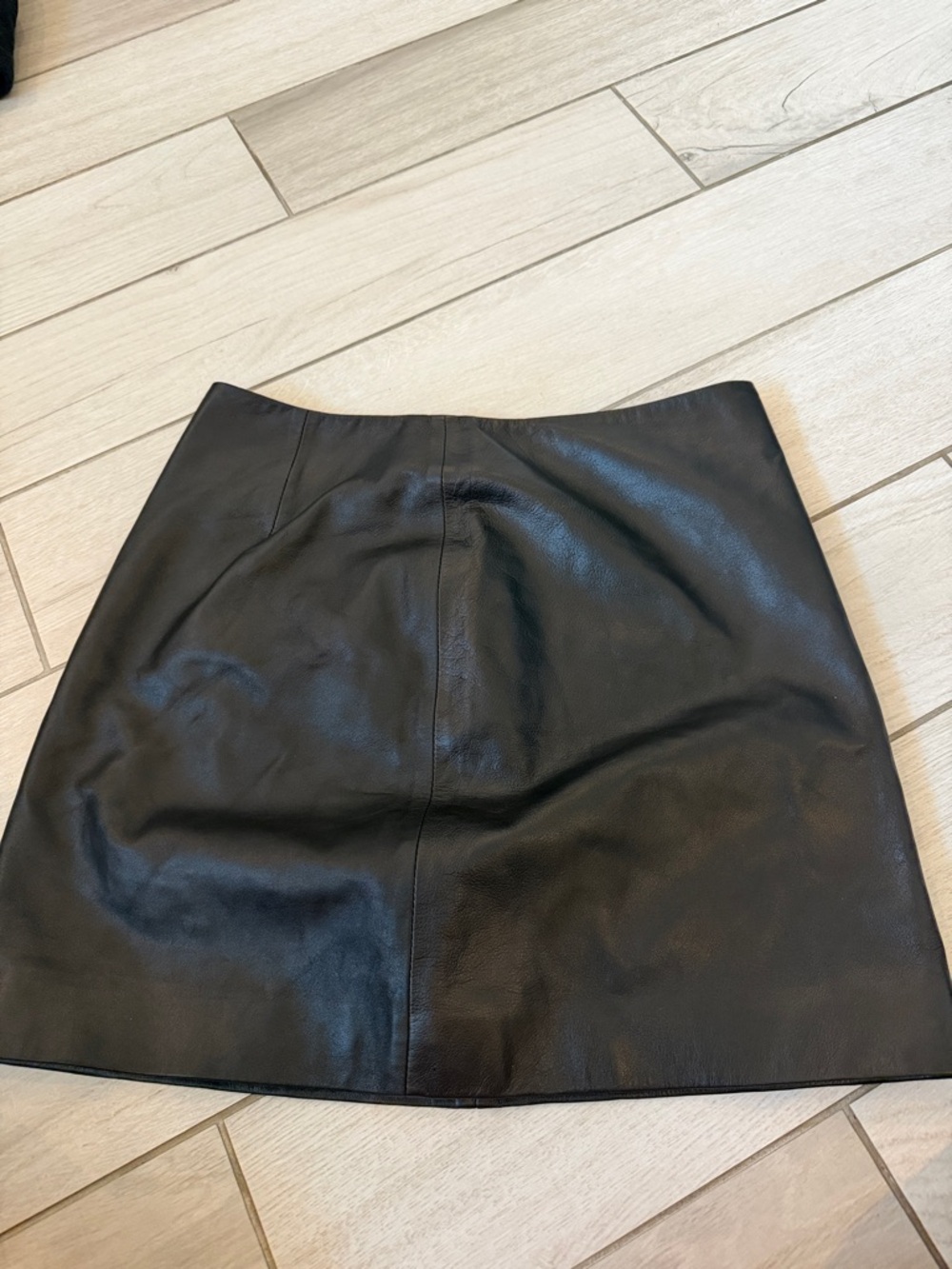 ANTONIO MELANI Black Faux Leather Mini Skirt